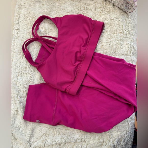 NWOT Lululemon Energy Bra & Wunder Train 25” leggings Ripened Raspberry SET - Picture 2 of 4